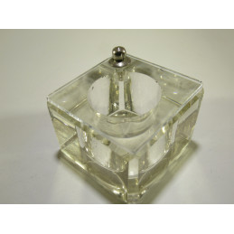 Old crystal inkwell