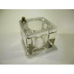 Old crystal inkwell